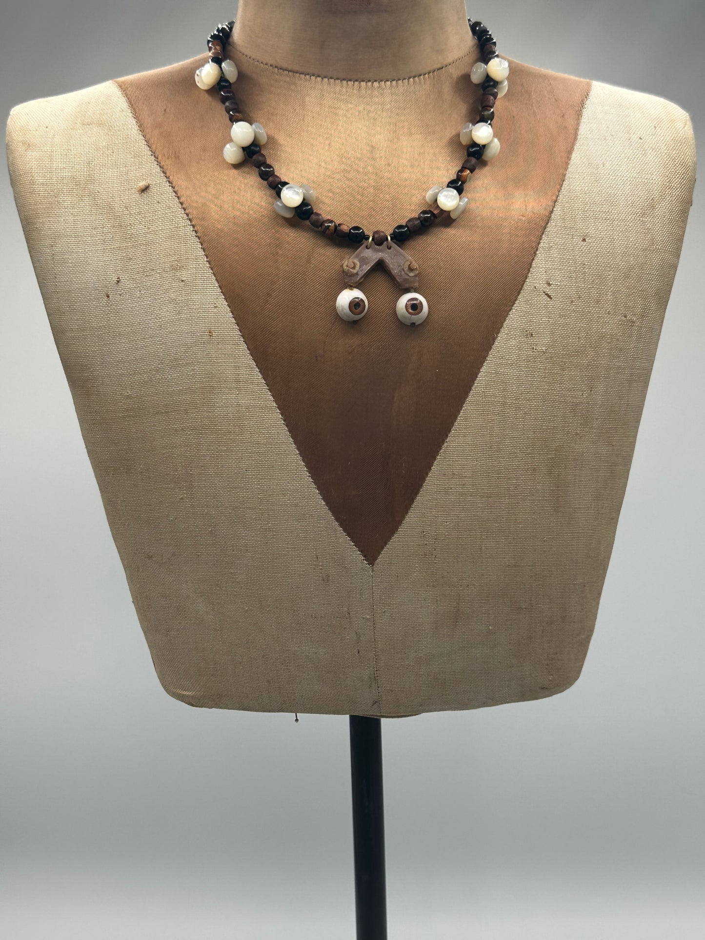 Small Brown Dolls Eye Necklace | Hopetown & Hunter