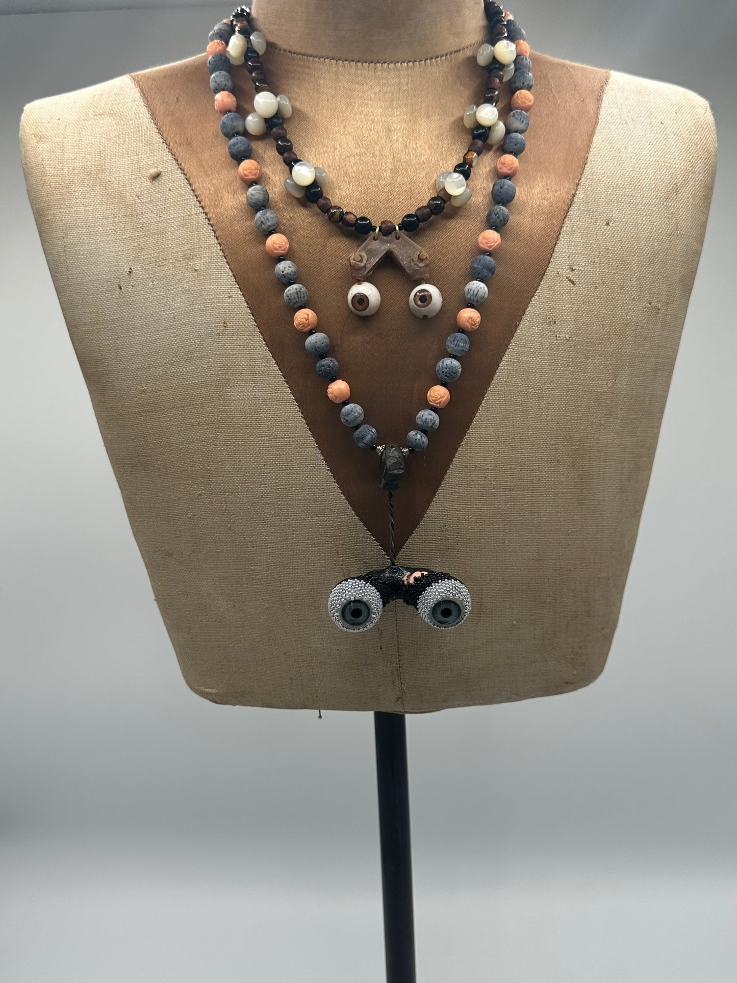 Small Brown Dolls Eye Necklace | Hopetown & Hunter