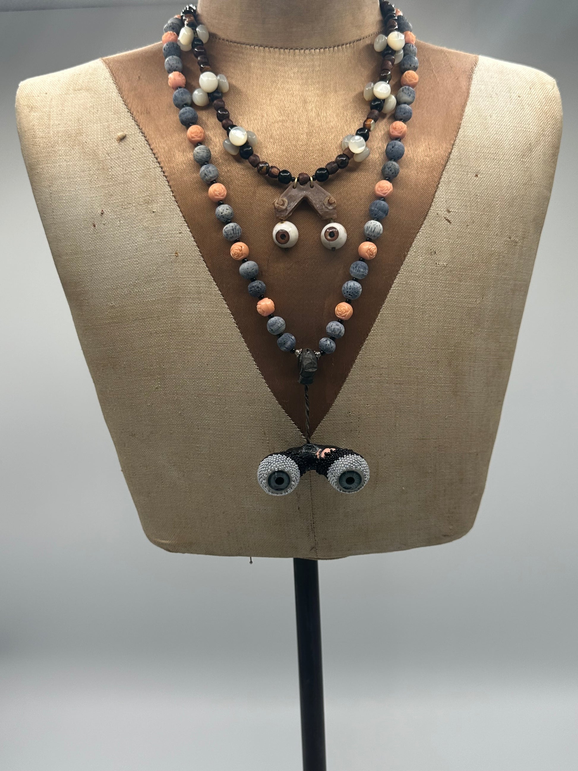 Small Brown Dolls Eye Necklace | Hopetown & Hunter