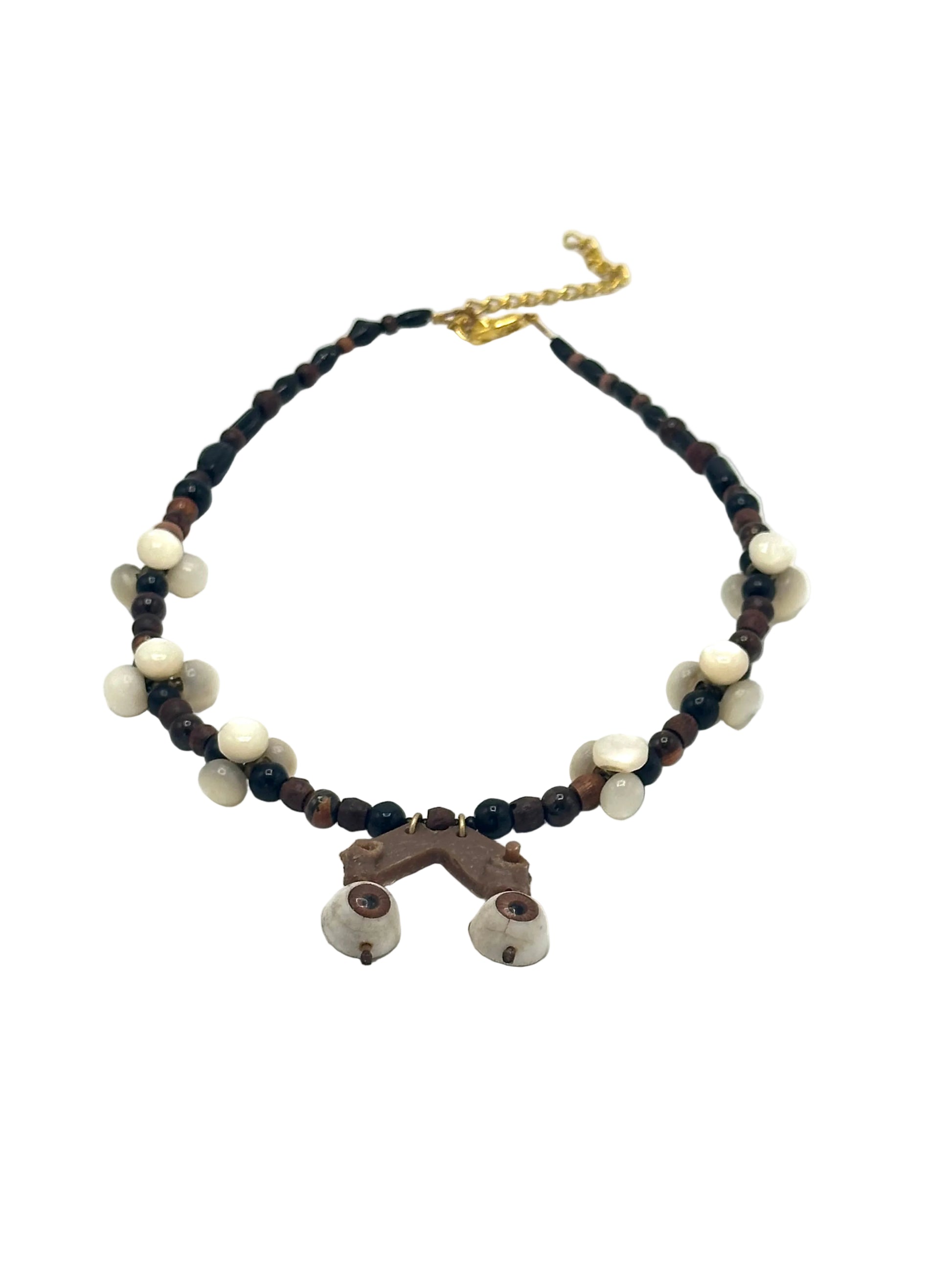 Small Brown Dolls Eye Necklace | Hopetown & Hunter