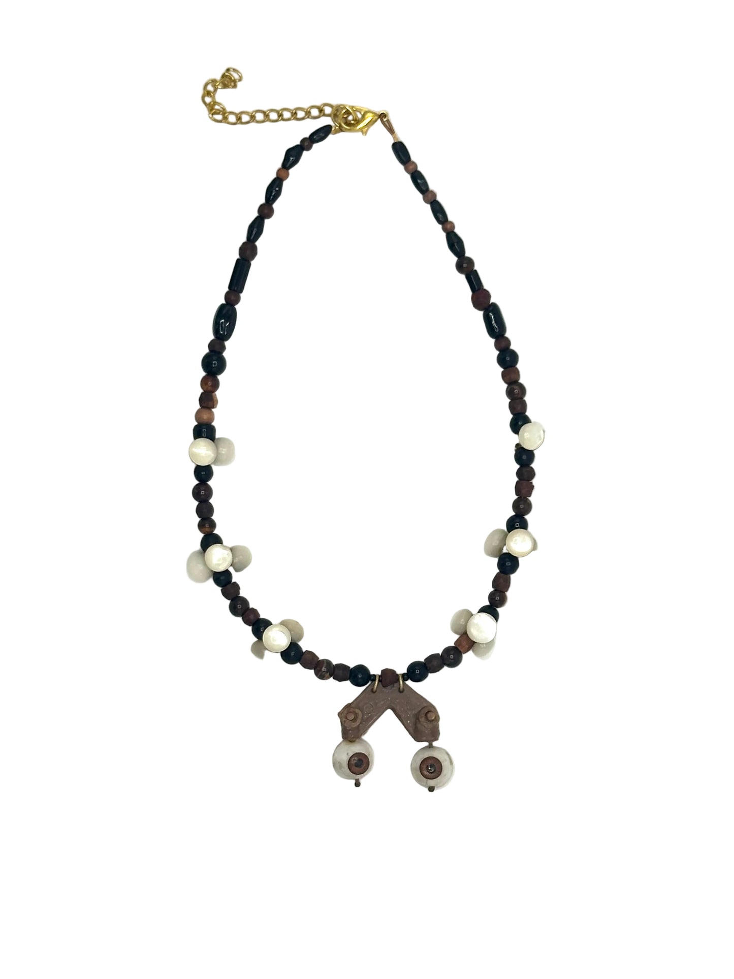 Small Brown Dolls Eye Necklace | Hopetown & Hunter