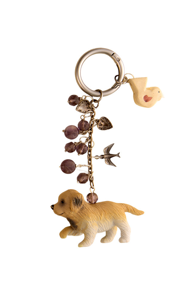 Trotting Dog and Bird Bag Charm  | Hopetown & Hunter