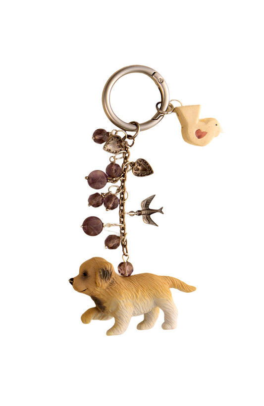 Trotting Dog and Bird Bag Charm  | Hopetown & Hunter