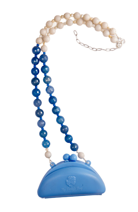Vintage Blue Handbag Necklace | Hopetown & Hunter
