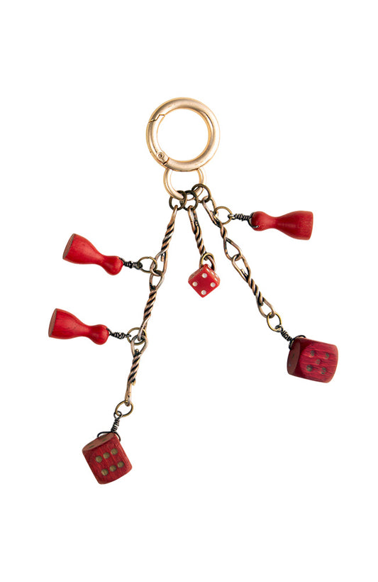 Vintage Board Game Pieces Bag Charm | Hopetown & Hunter