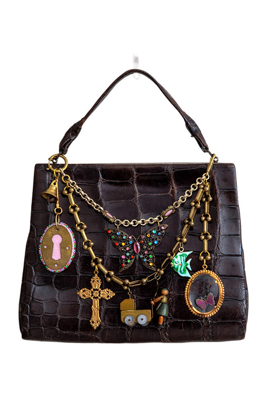 Vintage Croc Bag With Charms | Hopoetown & Hunter