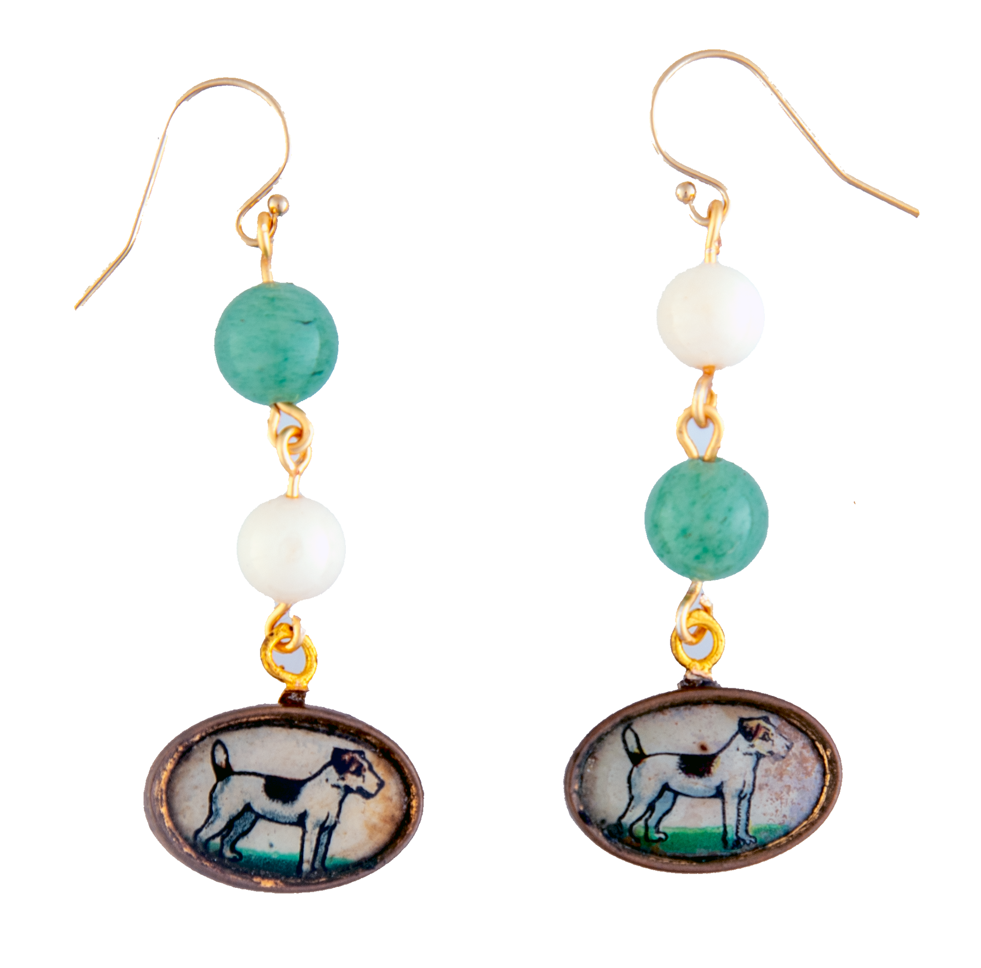 Vintage Dog Drop Earrings | Hopetown & Hunter