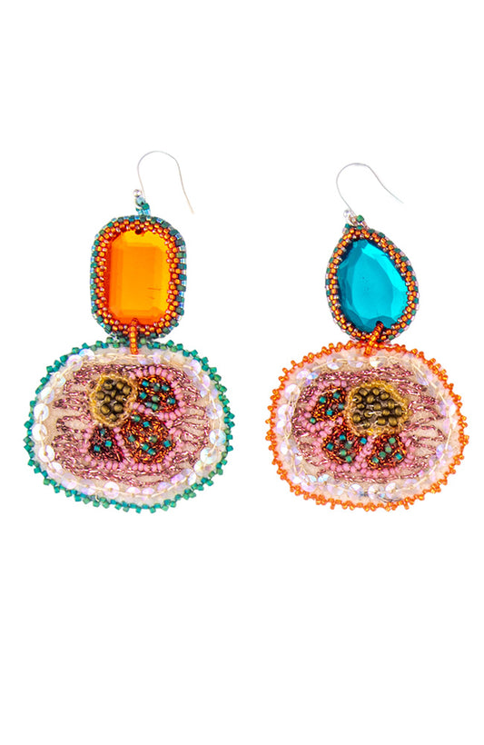 Vintage Textile Drop Earrings  | Hopetown & Hunter
