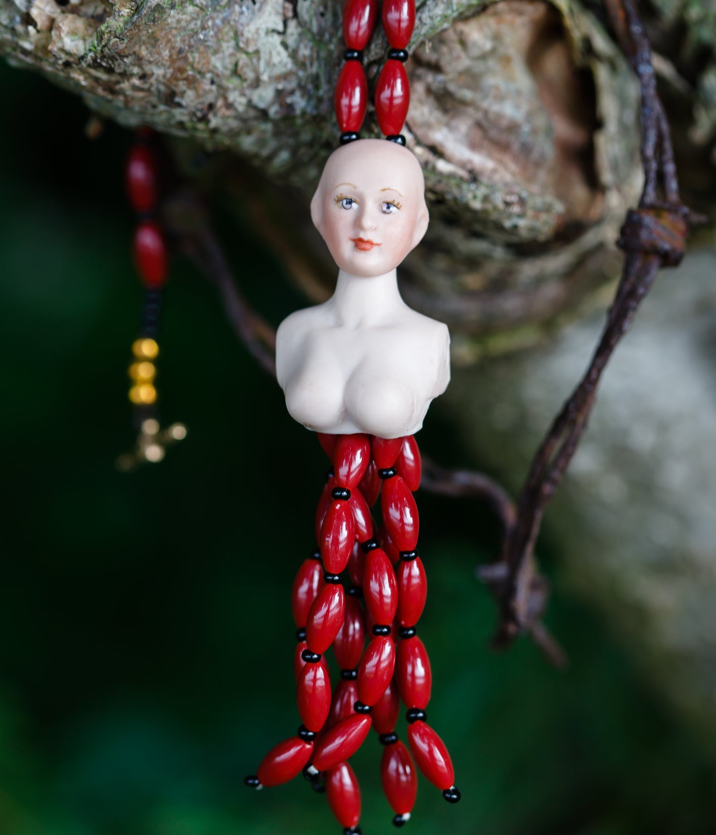 Vintage Head and Boobs Necklace