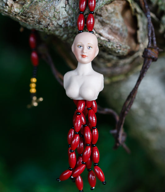 Vintage Head and Boobs Necklace