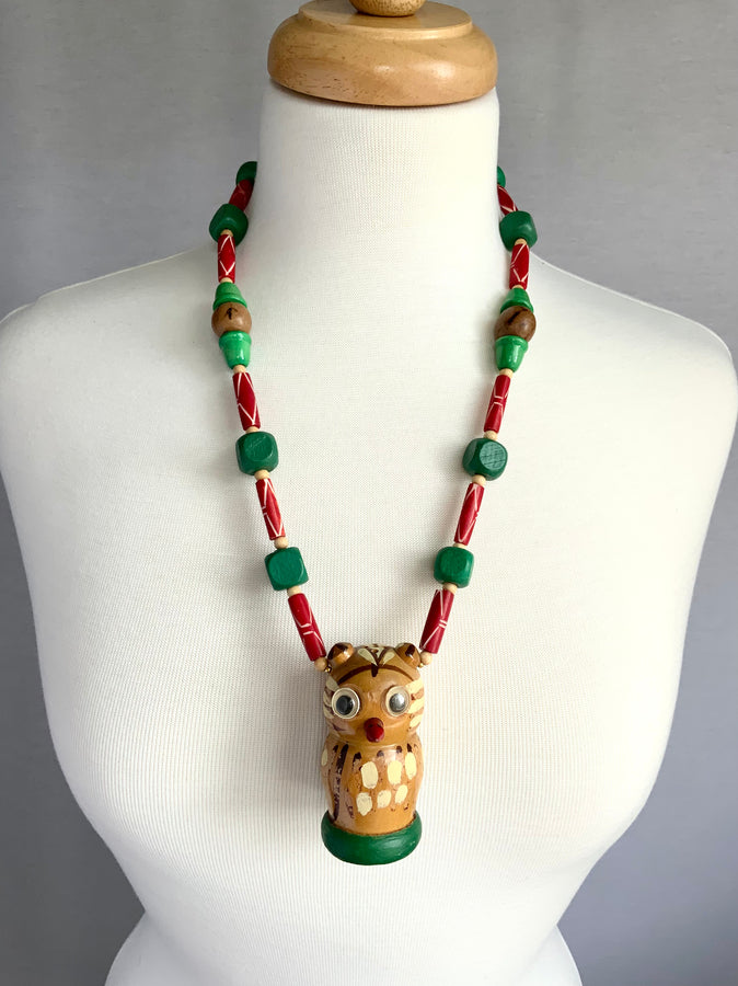 Vintage Owl Salt Pot Necklace