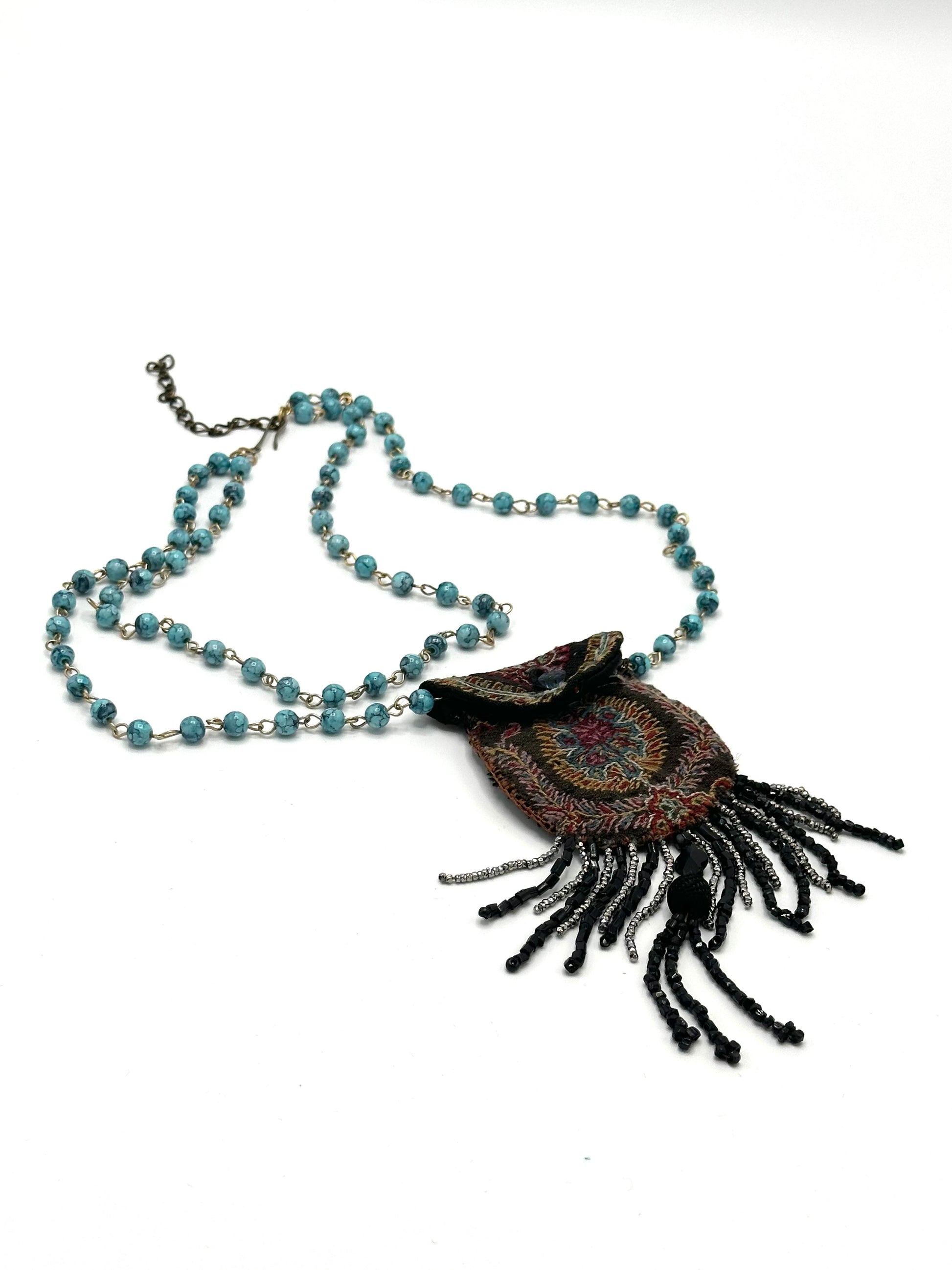 Vintage Beaded Purse Necklace | Hopetown & Hunter