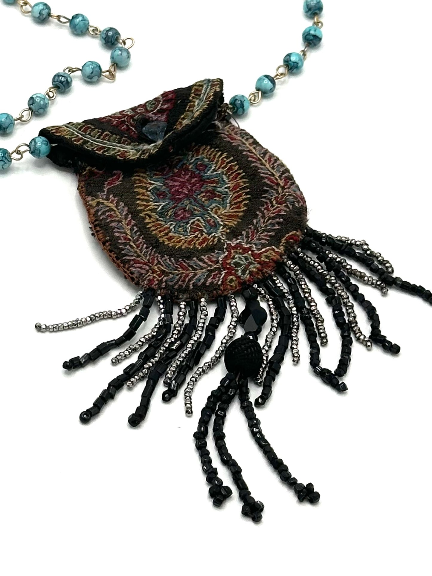 Vintage Beaded Purse Necklace | Hopetown & Hunter
