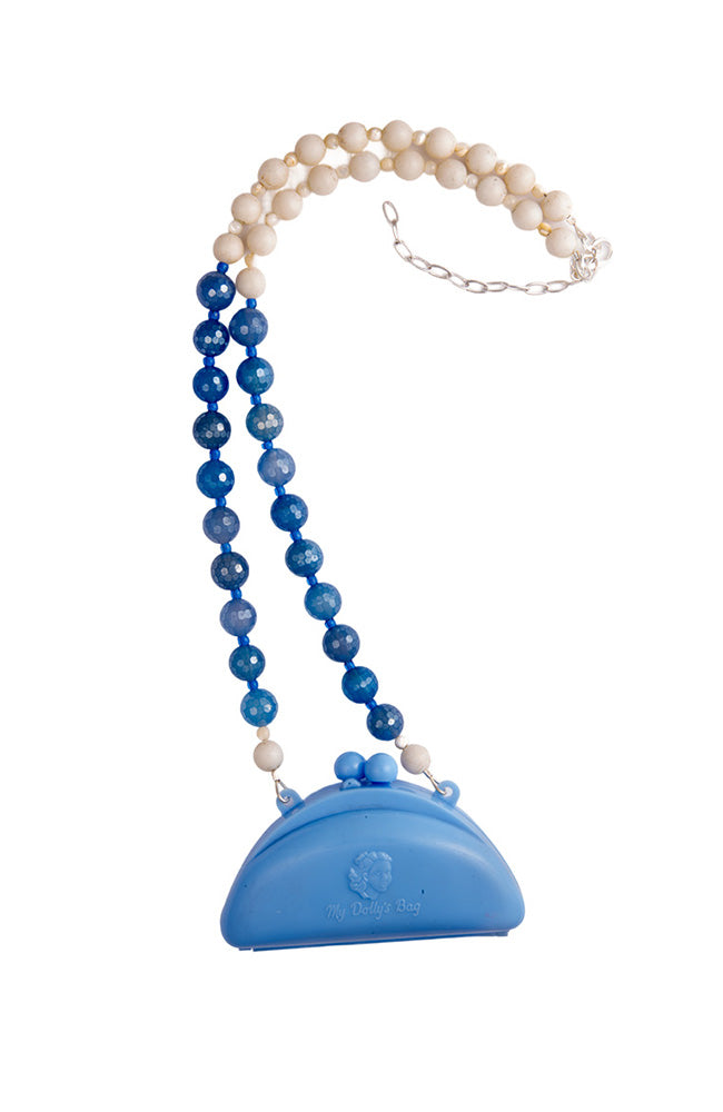 Vintage Blue Handbag Necklace | Hopetown & Hunter