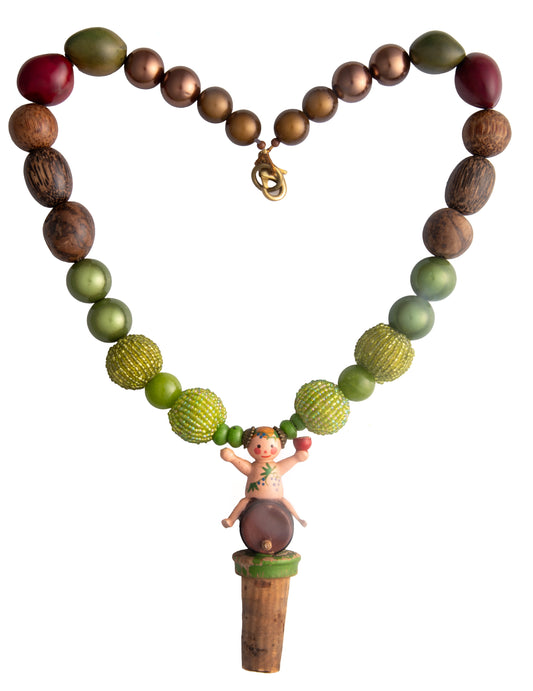 Vintage Figure on Barrel Bottlestopper Necklace | Hopetown & Hunter