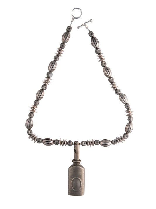 Vintage Miniature Oil Can on Grey and Silver Necklace | Hopetown & Hunter