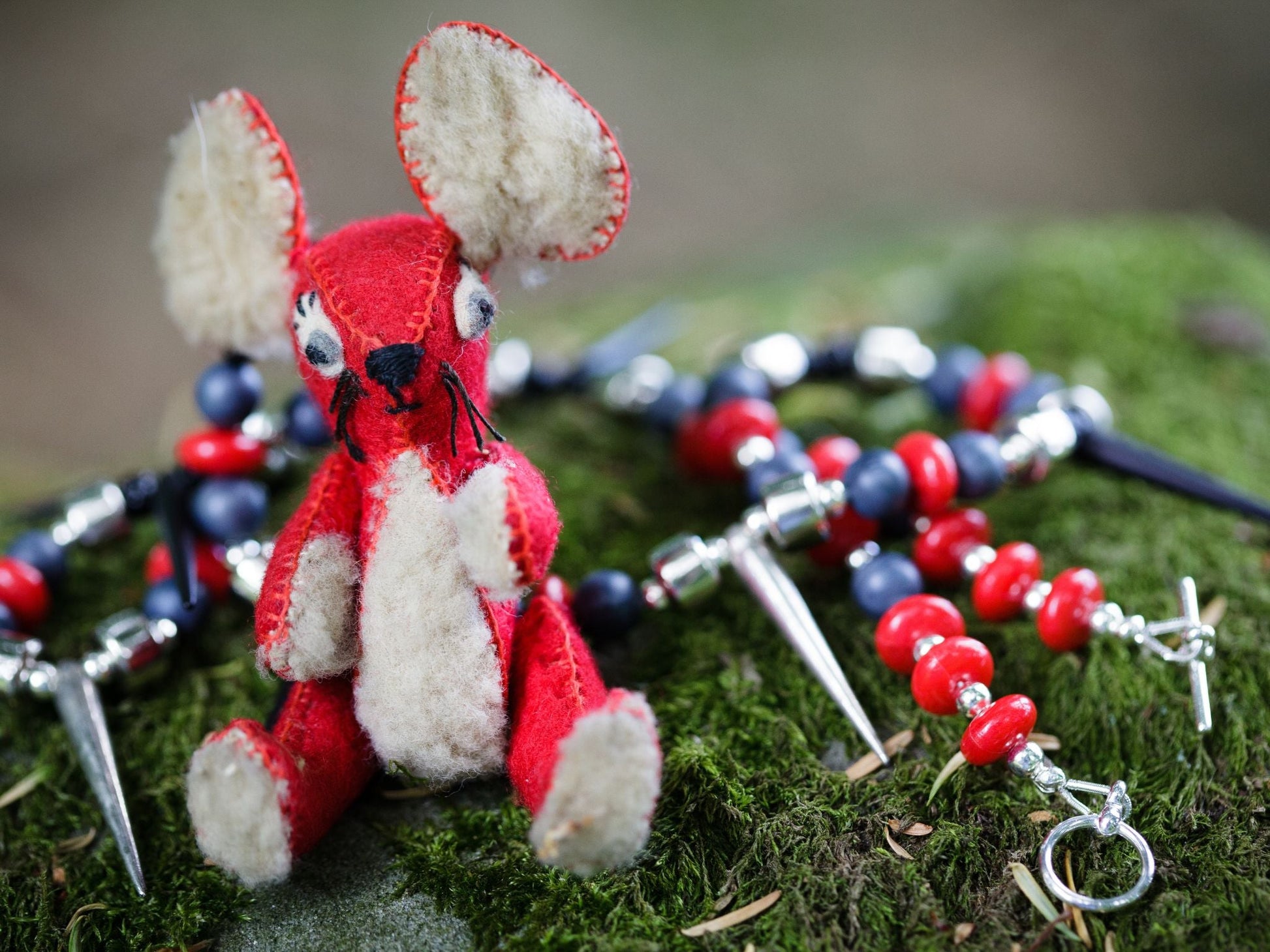 Vintage Red Mouse Necklace | Hopetown & Hunter
