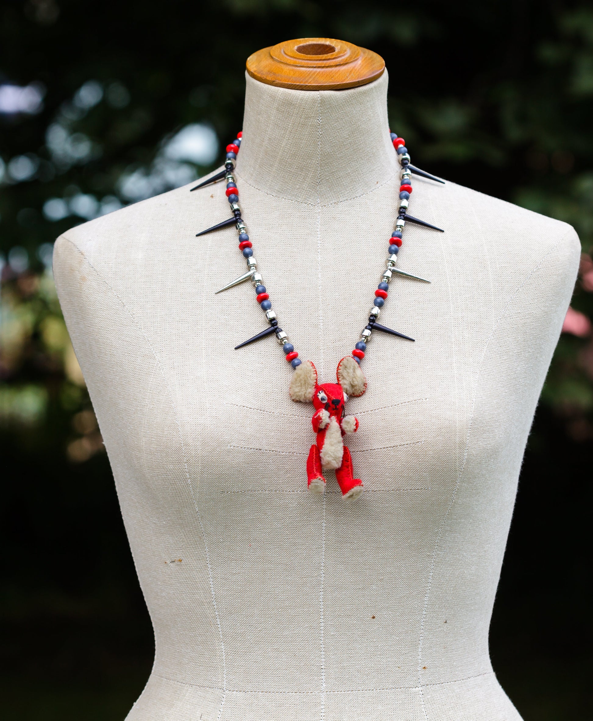 Vintage Red Mouse Necklace | Hopetown & Hunter