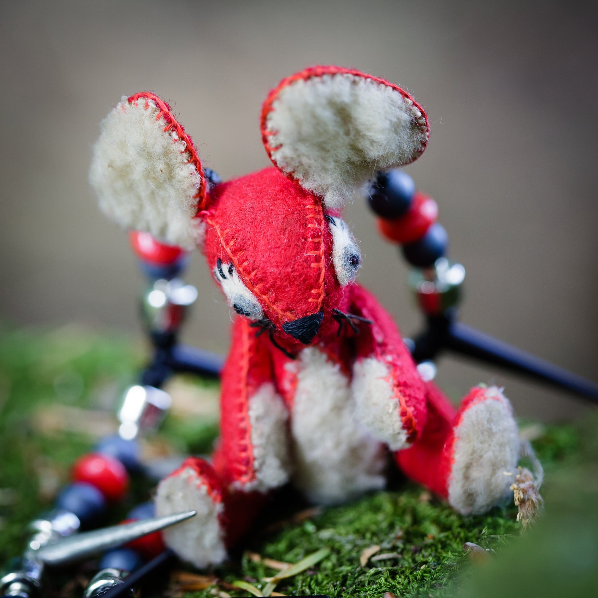 Vintage Red Mouse Necklace | Hopetown & Hunter
