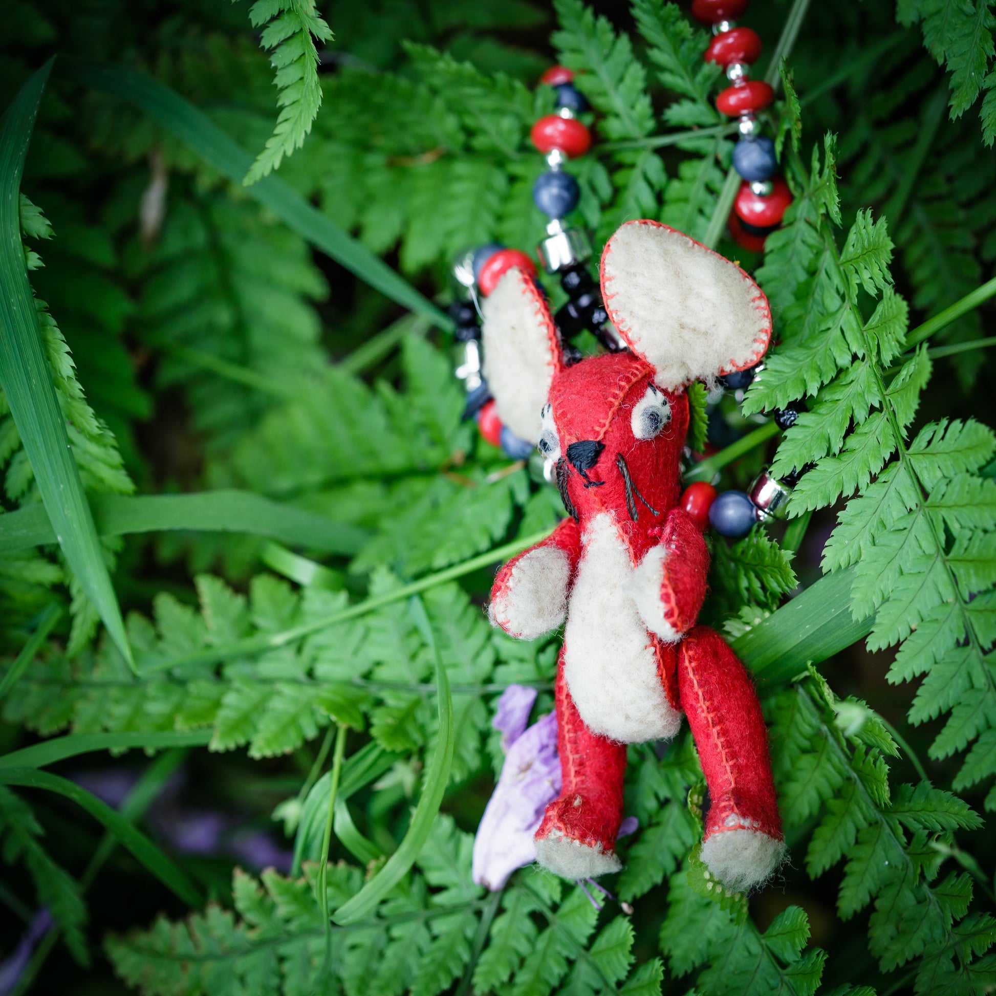 Vintage Red Mouse Necklace | Hopetown & Hunter