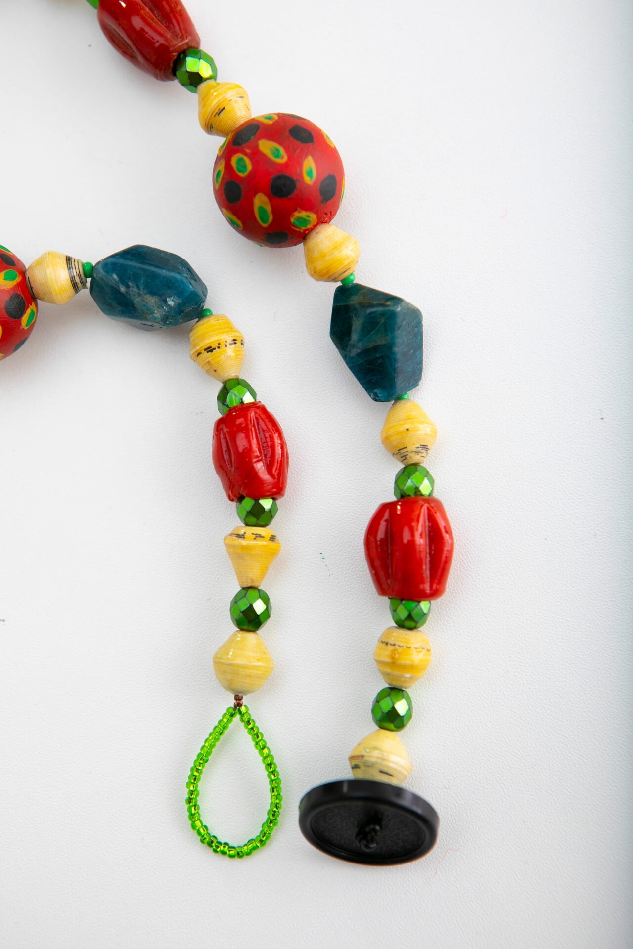 Vintage Matroyshka Doll Necklace on Red and Blue Necklace | Hopetown & Hunter