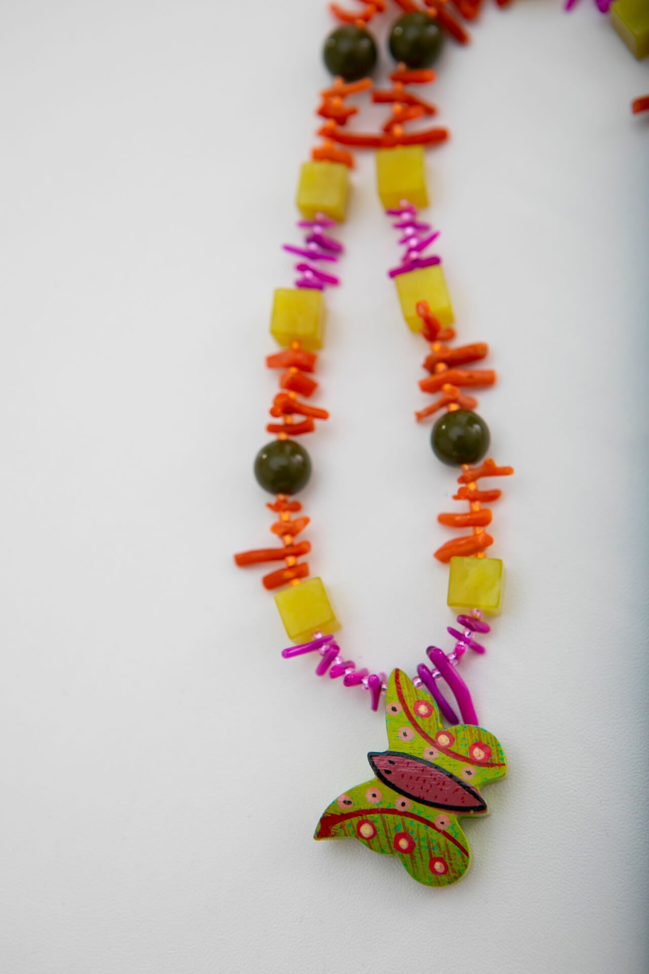 Wood Butterfly Necklace