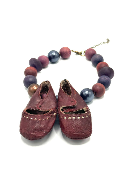 Antique Red Shoes Necklace